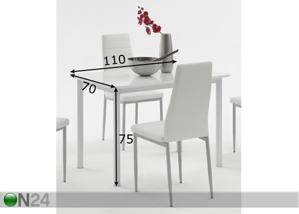 Обеденный стол Anke 70x110 см размеры