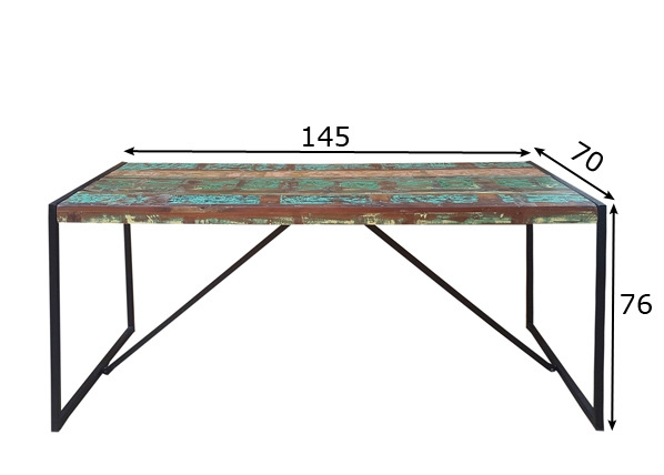 Обеденный стол Bali 145x70 cm размеры