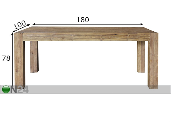 Обеденный стол Banda 180x100 cm размеры