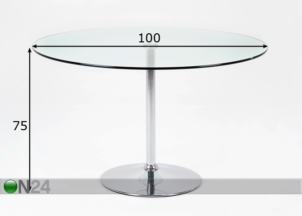 Обеденный стол Becky Ø 100 cm размеры