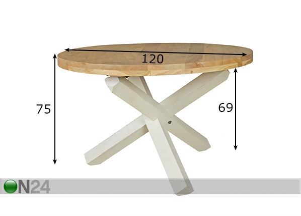 Обеденный стол Boha Ø 120 cm размеры
