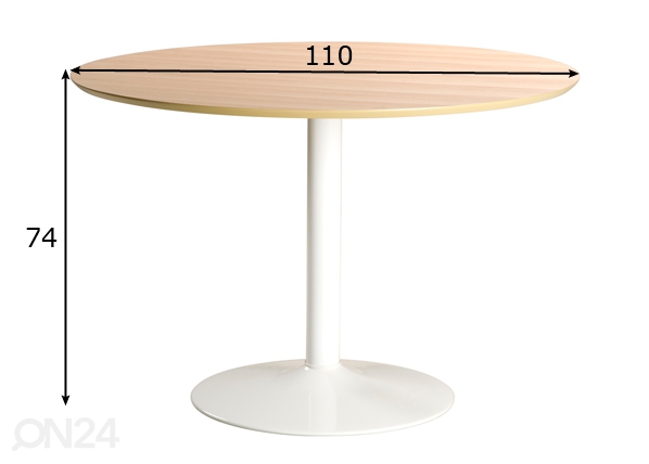 Обеденный стол Bostosn Ø 110 cm размеры