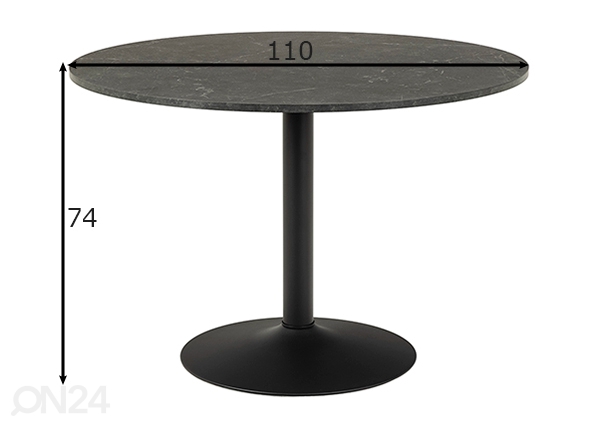 Обеденный стол Bostosn Ø110 cm размеры