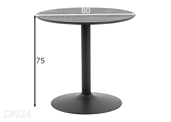 Обеденный стол Bostosn Ø80 cm размеры