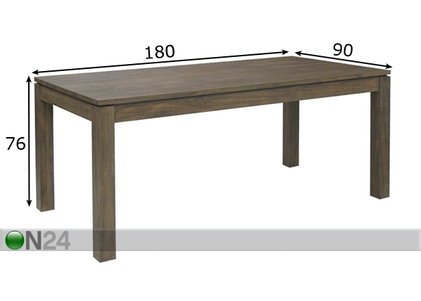 Обеденный стол Britta 90x180 cm размеры