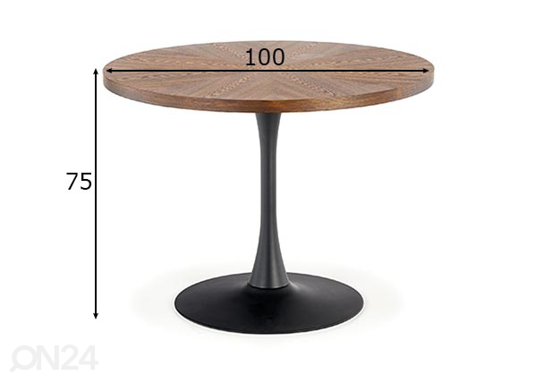 Обеденный стол Carmelo размеры