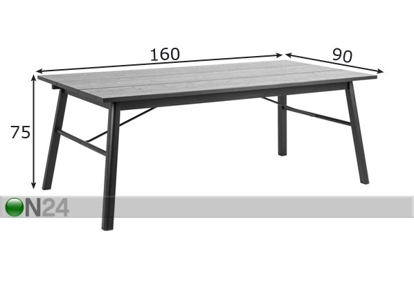 Обеденный стол Carver 100x200 cm размеры