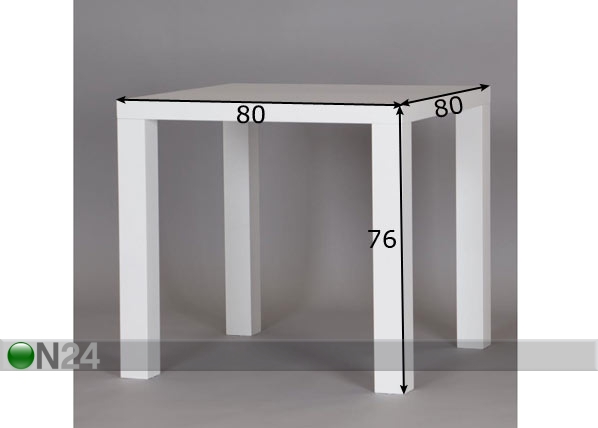 Обеденный стол Cava 80x80 cm размеры