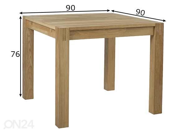 Обеденный стол Chicago New 90x90 см размеры