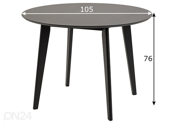 Обеденный стол Concord Ø105 cm размеры