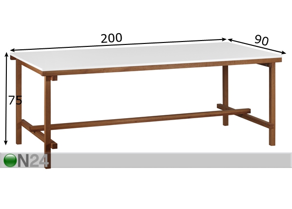 Обеденный стол Constructions 200x90 cm размеры