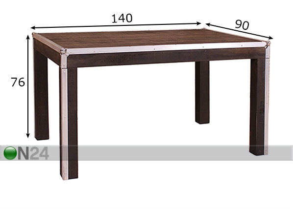 Обеденный стол Dark Roadies 140x90 cm размеры