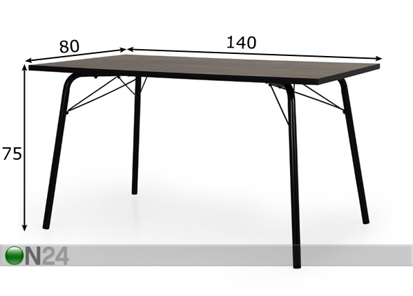 Обеденный стол Daxx 140x80 cm размеры