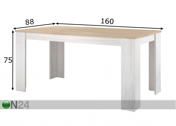 Обеденный стол Demon 160x88 cm размеры