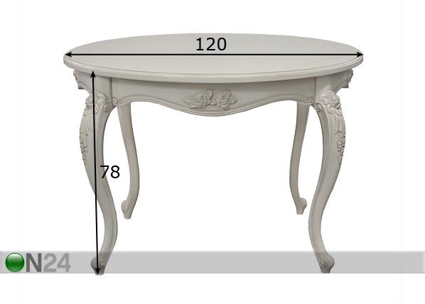 Обеденный стол Dolce Rosa Ø 120 cm размеры