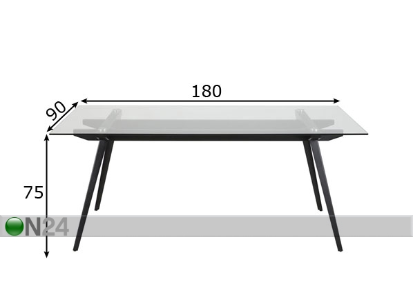 Обеденный стол Evely 180x90 cm размеры