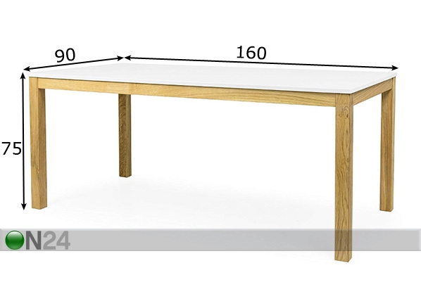 Обеденный стол Fresh 160x90 cm размеры