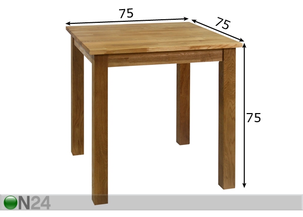 Обеденный стол Gloucester 75x75 см размеры