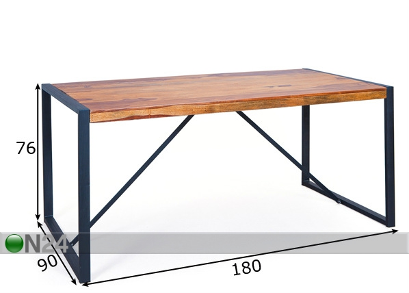 Обеденный стол Glymur 180x90 cm размеры