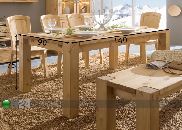 Обеденный стол Guldborg 90x140 cm размеры