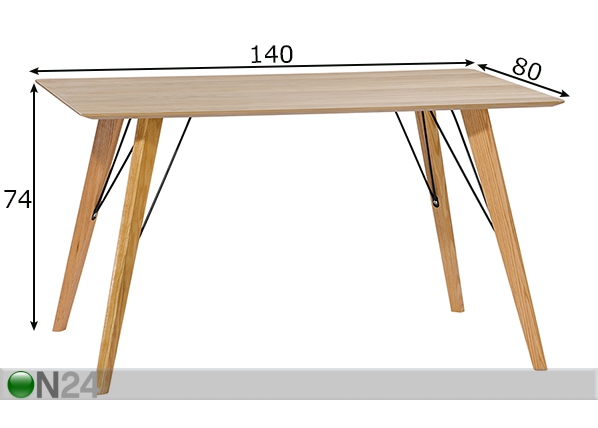 Обеденный стол Helena 80x140 см размеры