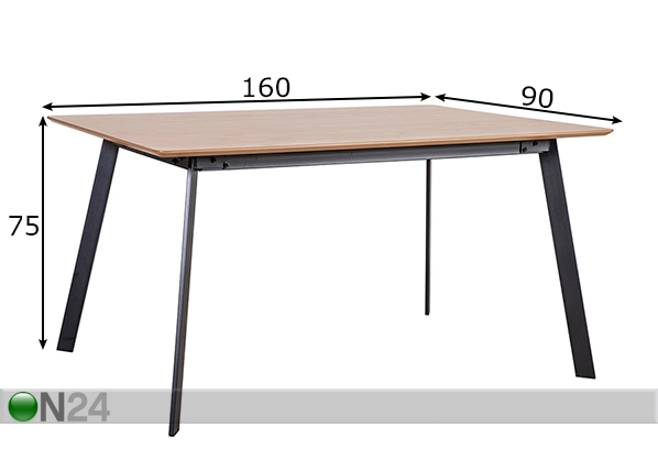 Обеденный стол Helena 90x160 см размеры