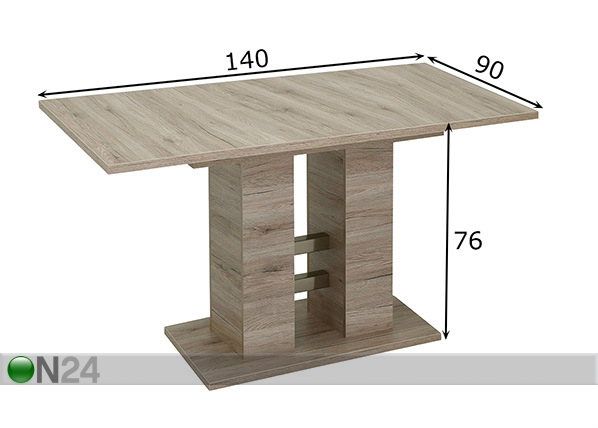 Обеденный стол Helena IV 90x140 cm размеры