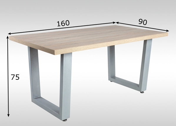 Обеденный стол Helgoland 90x160 cm размеры