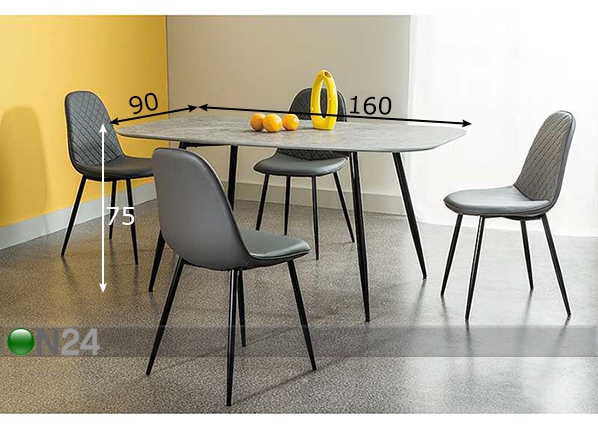 Обеденный стол Laconi 160x90 cm размеры