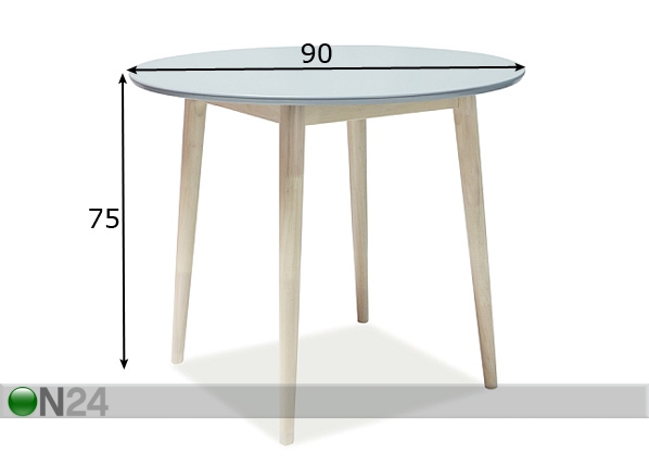 Обеденный стол Larson Ø 90 cm размеры