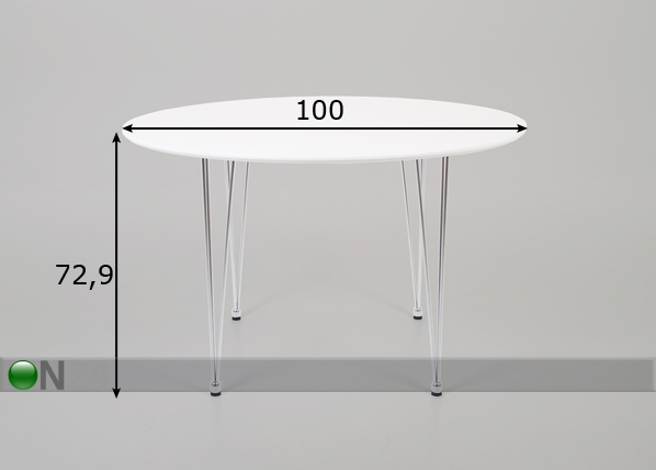 Обеденный стол Lene Ø 100 cm размеры