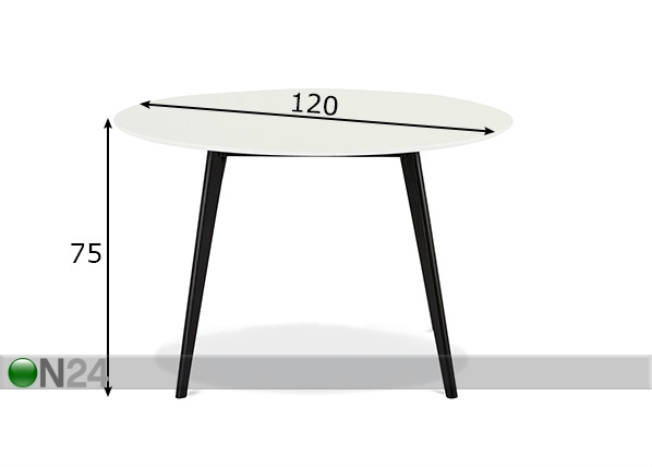 Обеденный стол Life Ø 120 cm размеры