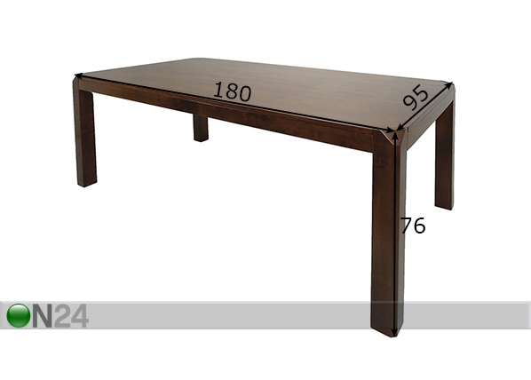Обеденный стол Livia 180x95 cm размеры