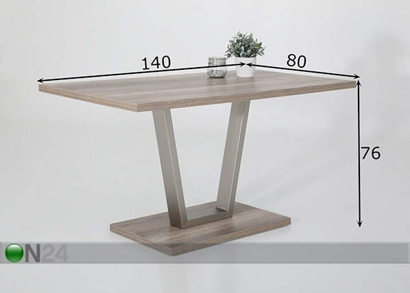Обеденный стол Lucy 80x140 cm размеры
