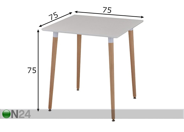 Обеденный стол Lund 75x75 cm размеры