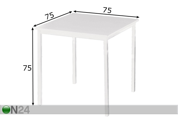 Обеденный стол Mark 75x75 cm размеры