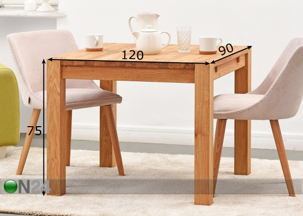 Обеденный стол Matilda 120x90 cm размеры