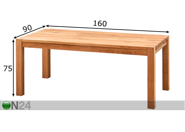 Обеденный стол Matilda 160x90 cm размеры