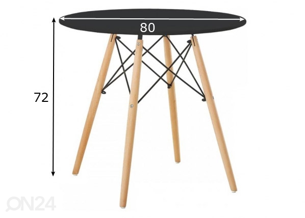 Обеденный стол Mattias Ø 80 cm размеры