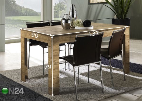 Обеденный стол Milano 137x90 cm размеры
