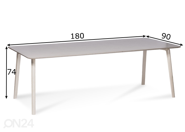 Обеденный стол Milonga 180x90 cm (морёная берёза) размеры