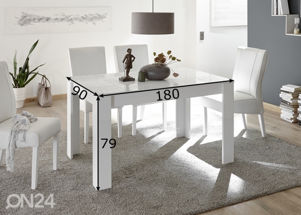 Обеденный стол Miro 180x90 cm размеры