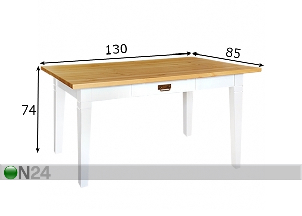 Обеденный стол Monaco 130x85 cm размеры