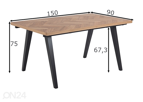 Обеденный стол Morgantown размеры