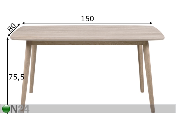 Обеденный стол Nagano 80x150 cm размеры