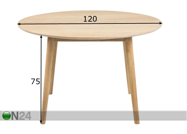 Обеденный стол Nagano Ø 120 cm размеры
