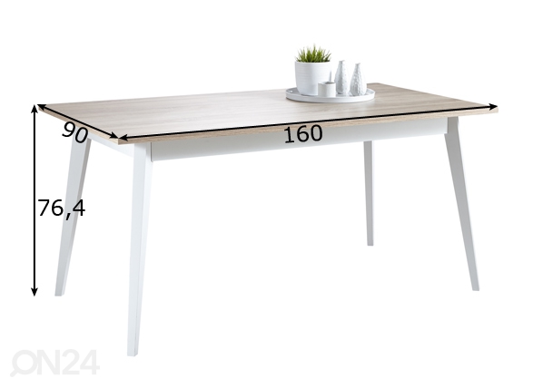 Обеденный стол Nature 90x160 cm размеры