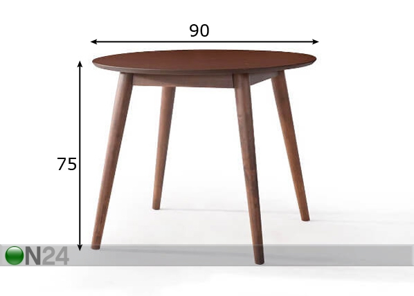 Обеденный стол Nuwara Ø 90 cm размеры