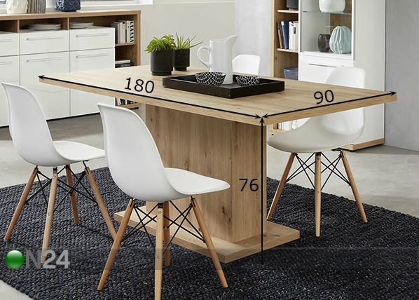 Обеденный стол Odino 90x180 cm размеры