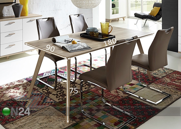 Обеденный стол Oslo 90x180 cm размеры